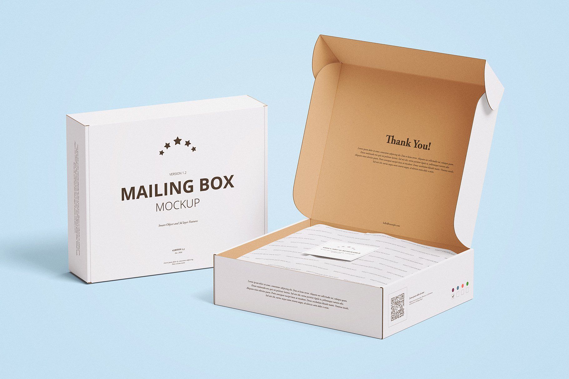 white mailer boxes