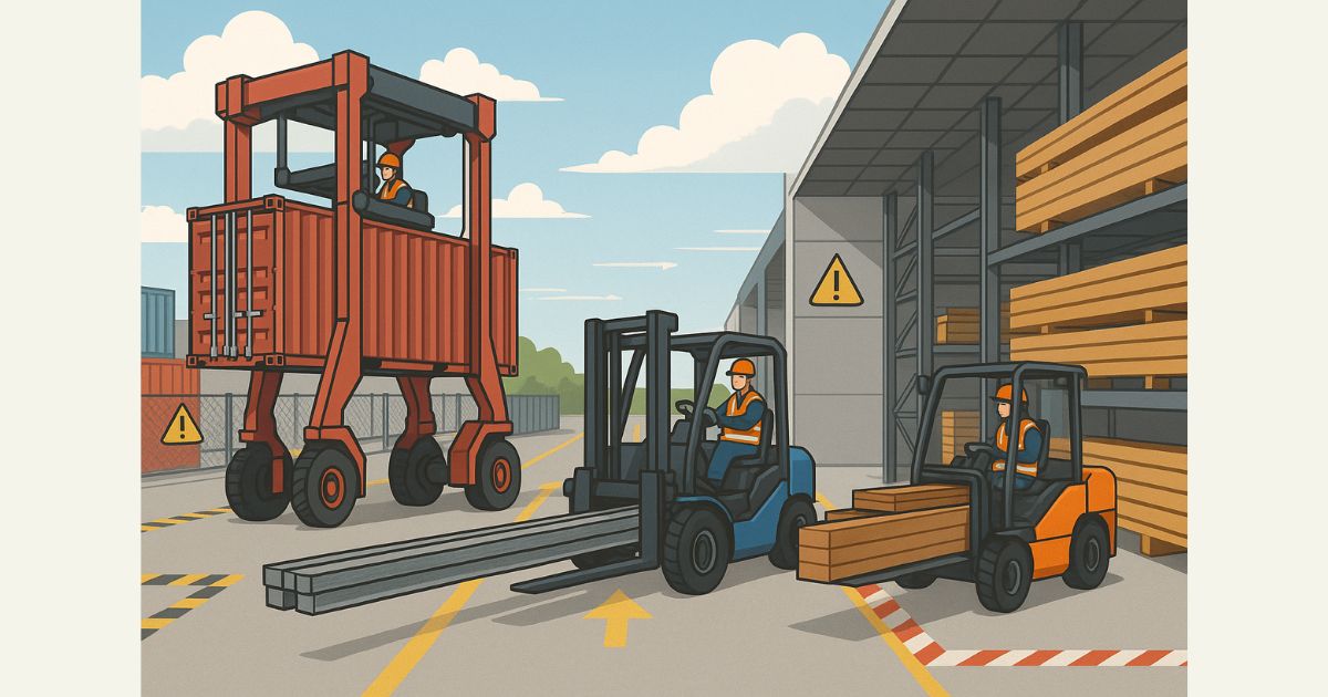 Safety Tips for Operating Straddle Carriers, Multi-Directional Forklifts, and Side Loader Forklifts