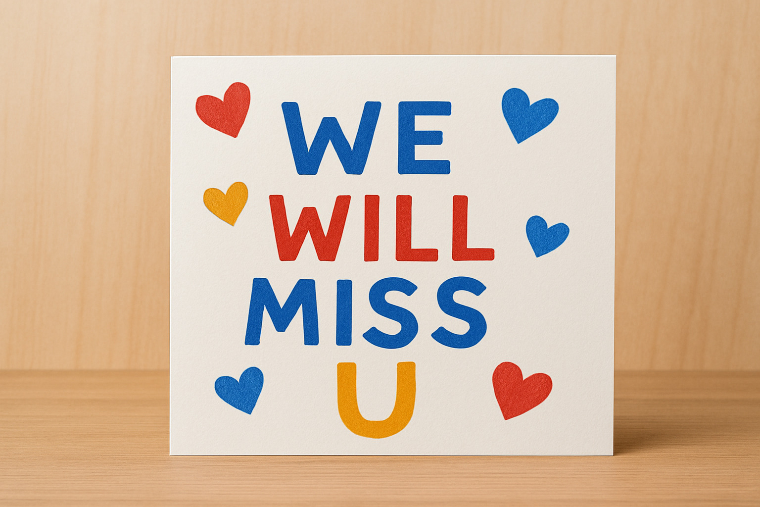 We Will Miss U Cards