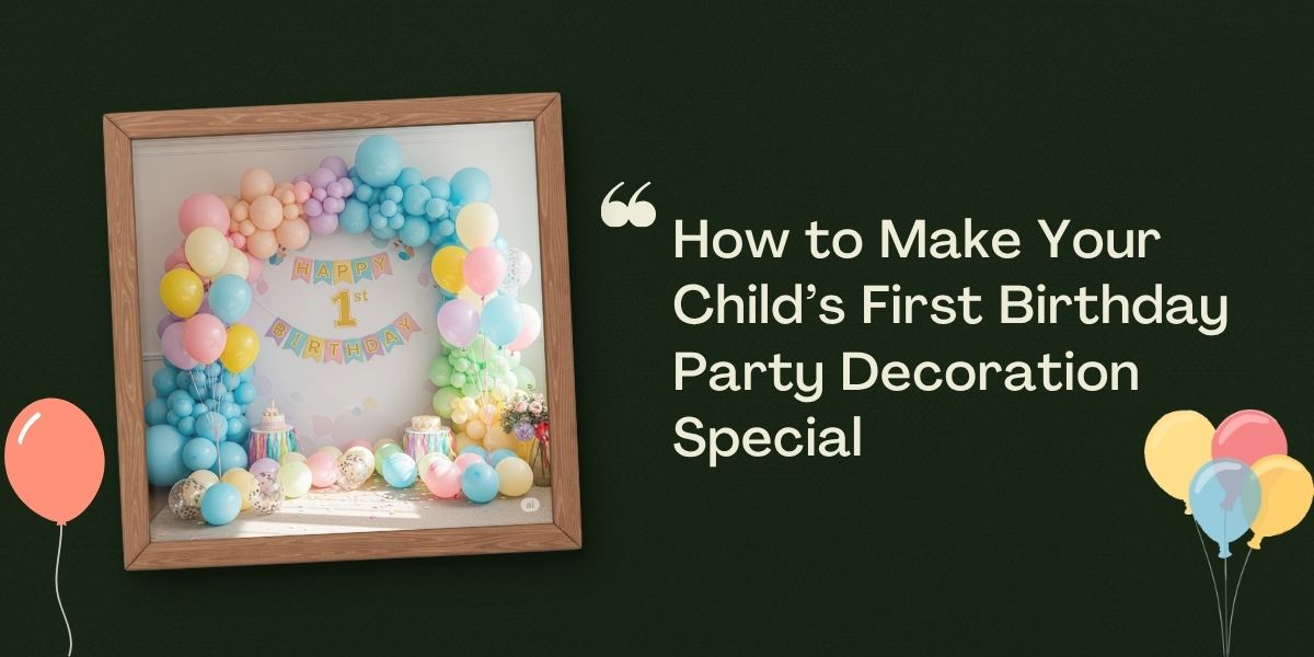 first Birthday Balloon Decoration by Ace Celebrations