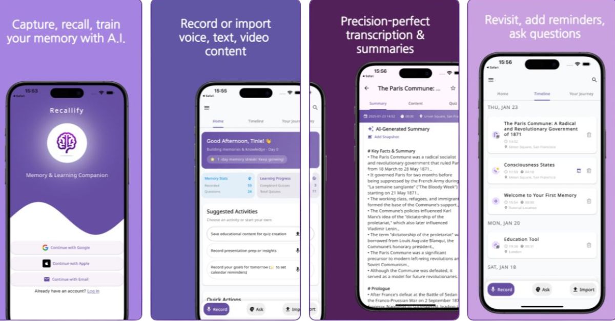 memory app