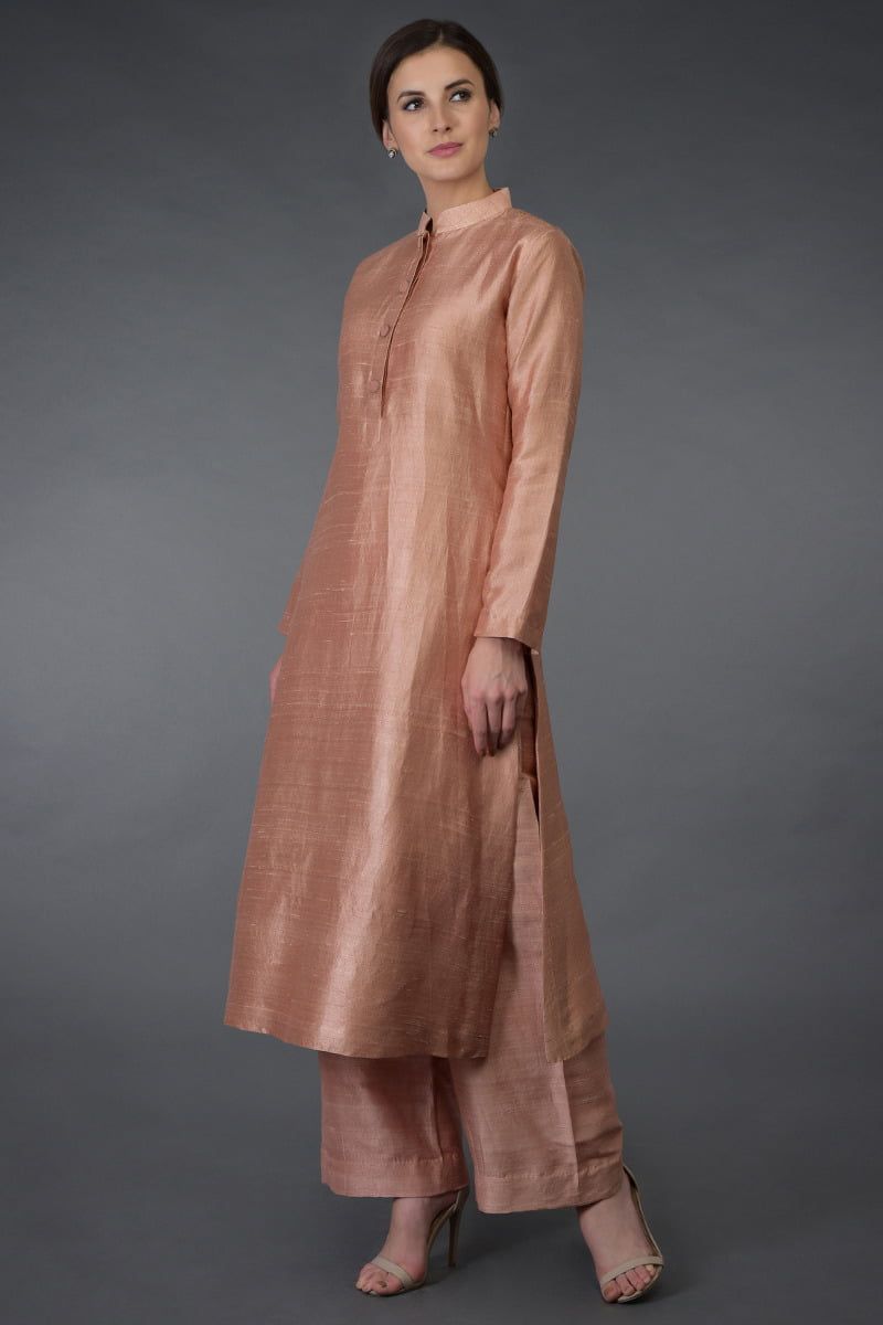 Plain Raw Silk Dresses Pakistani