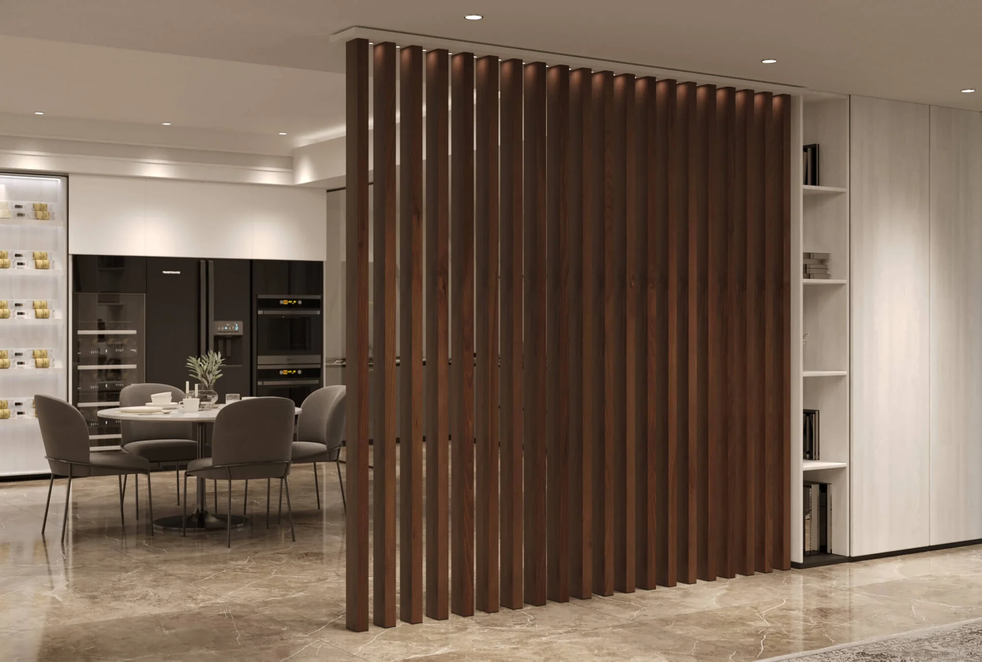 slat wall room divider